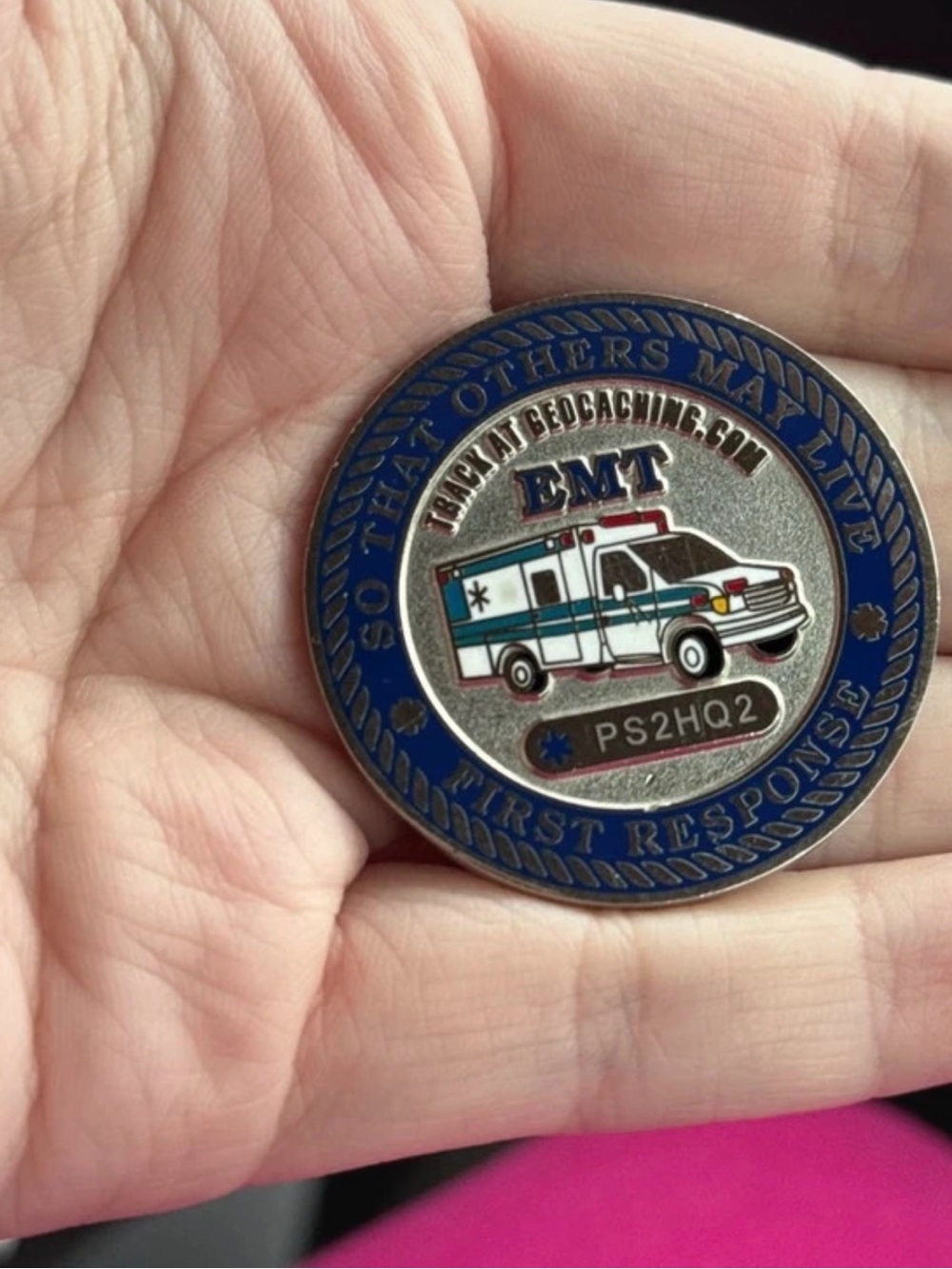 Challenge Coin - Blue and Silver First Response Commemorative